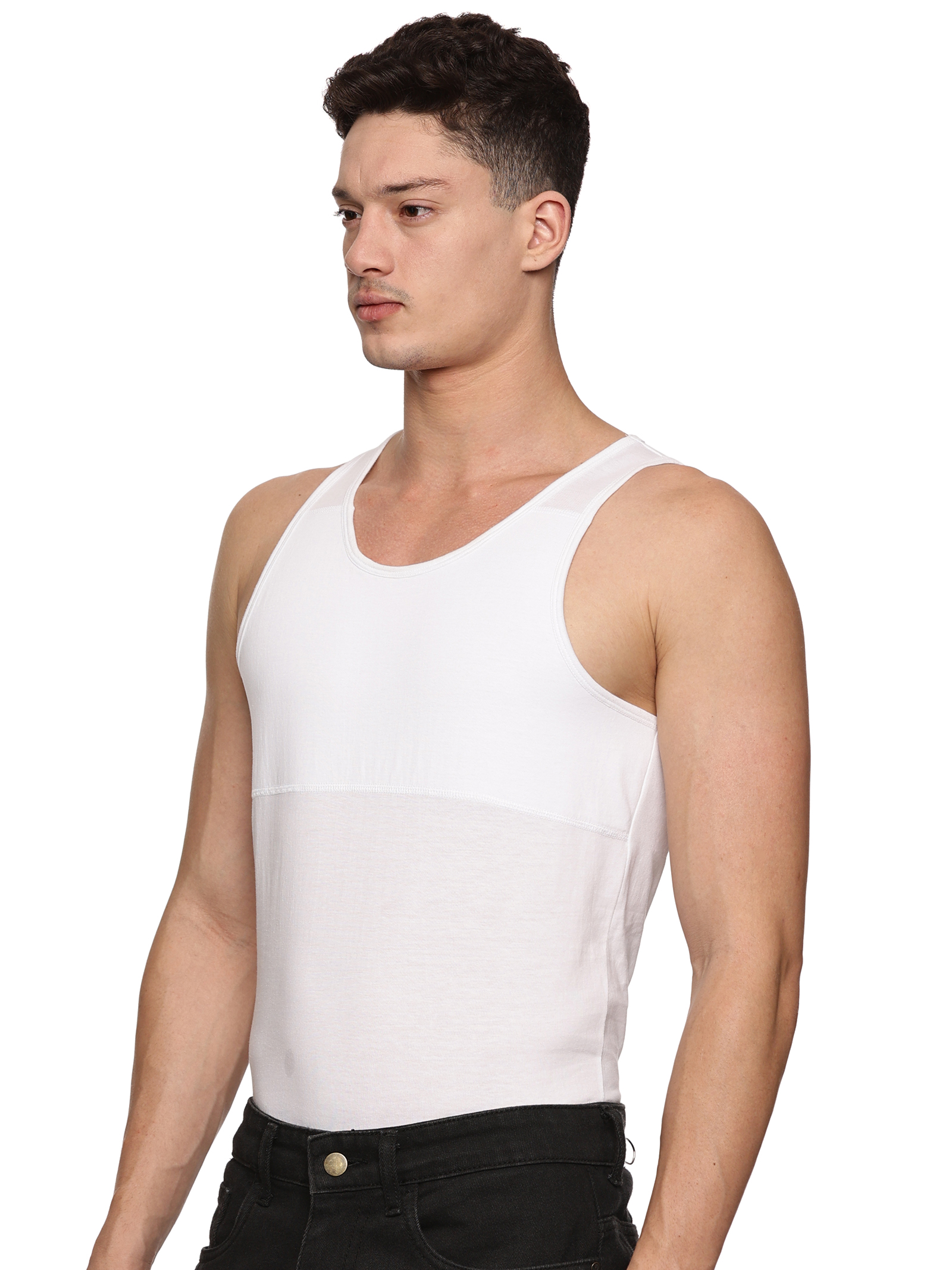 Men's Chest Compression Vest to Hide Gynecomastia Moobs Shapewear, Compression Chest Binder for Men to Hide Moobs