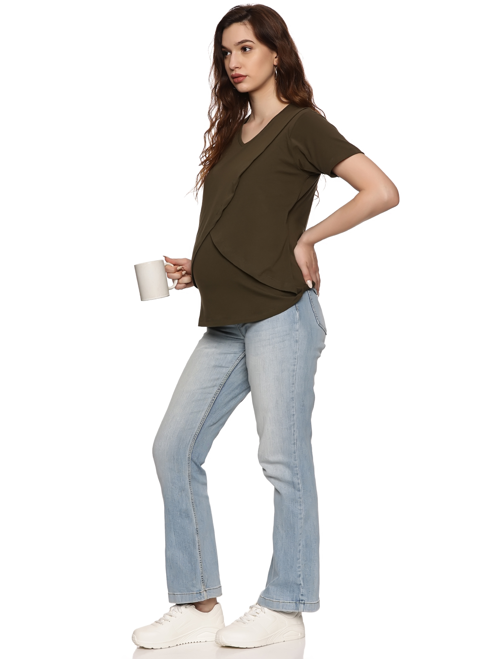 KIKWIT Maternity Feeding Tops Without Zip for Women, Feeding Coverup Pregnancy Tshirt,Feeding T-Shirt for Easy Nursing & Breastfeeding, Maternity Top Wear for Mothers KIKWIT Maternity Feeding Tops Without Zip for Women, Feeding Coverup Pregnancy Tshirt,Feeding T-Shirt for Easy Nursing & Breastfeeding, Maternity Top Wear for Mothers