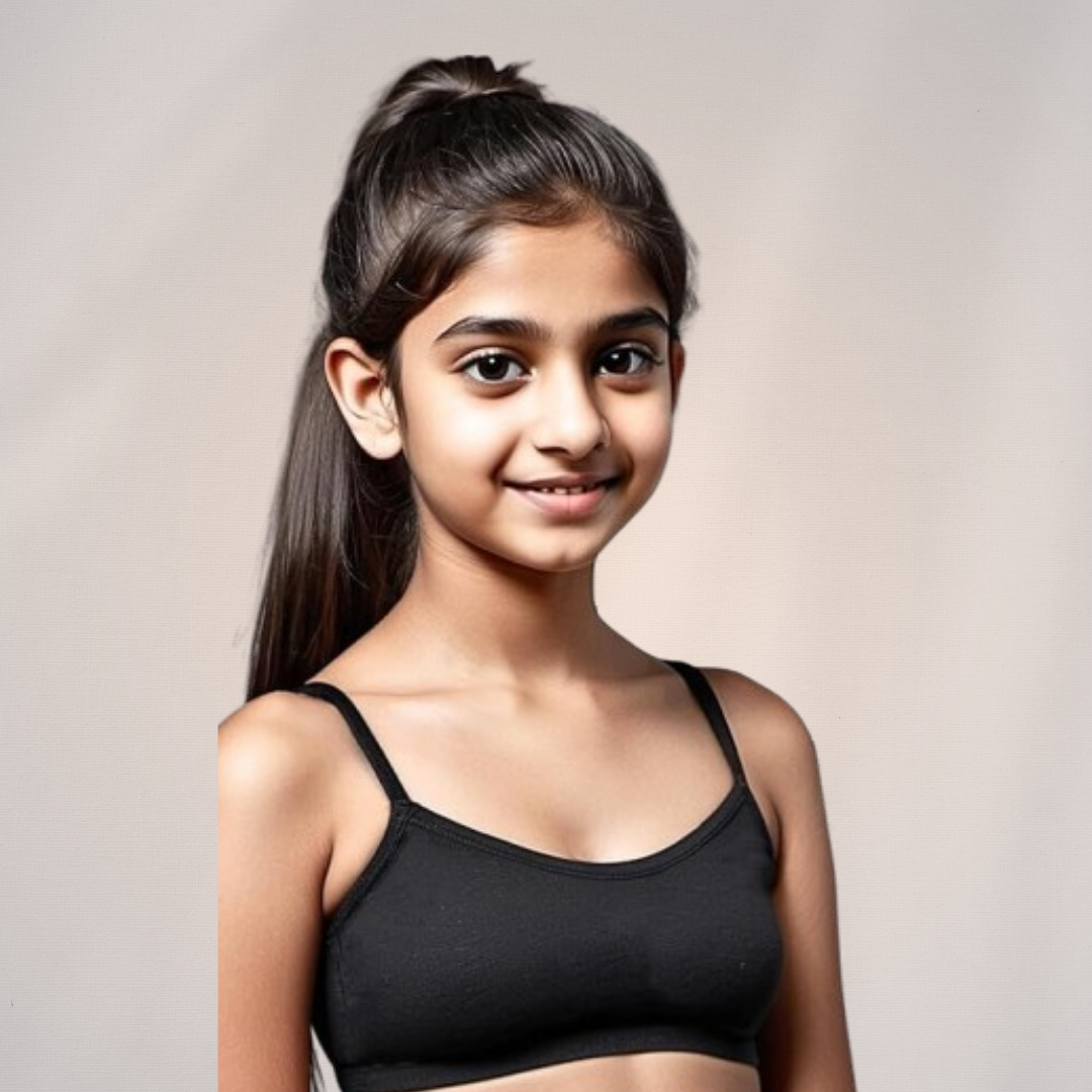 Girls Padded Training Bra, Crop Cami Training Bras for Girls. Sports bra with Non-Removable Padding, Uniform bra, Starter Bra, Begginers Bra-Black Girls Padded Training Bra, Crop Cami Training Bras for Girls. Sports bra with Non-Removable Padding, Uniform bra, Starter Bra, Begginers Bra-Black